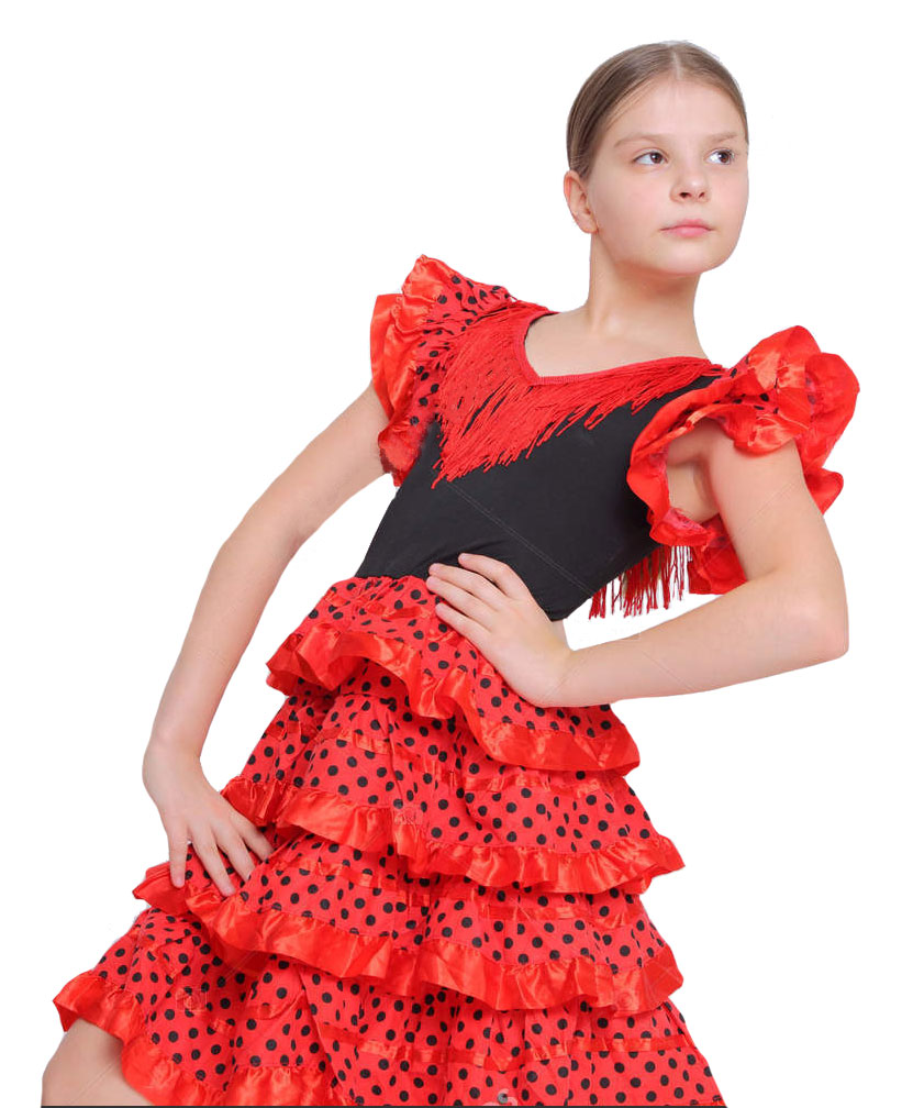 Spaanse flamenco jurk voor tienermeisjes