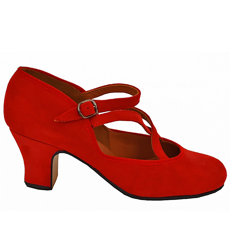 Flamenco schoen rood suède