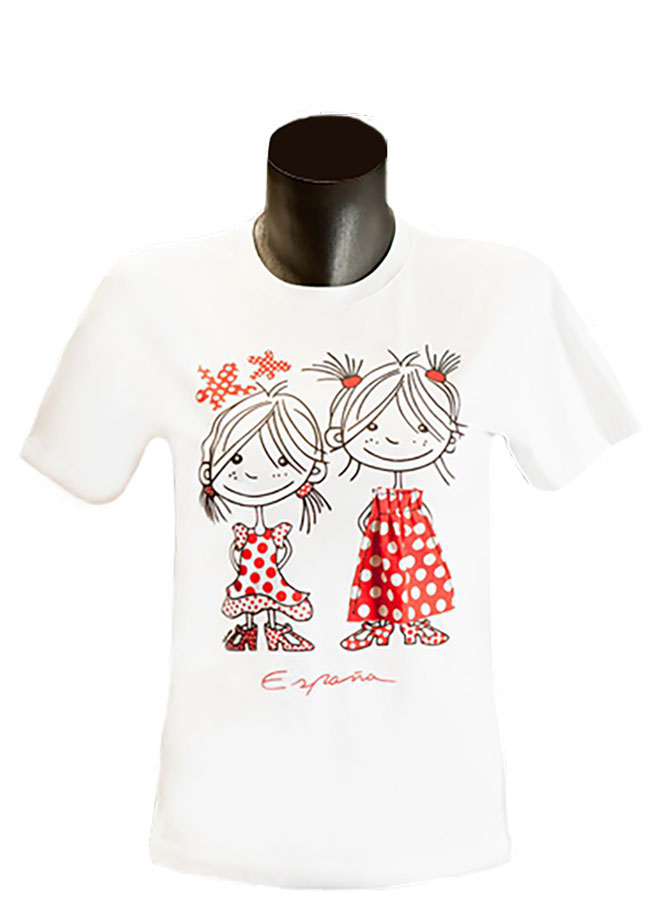 Kinder T-shirt flamenco Dos Niños 12 - 14 jaar