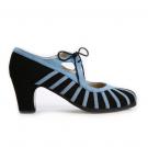 Flamenco dance Shoe Primor Suède zwart/bl.