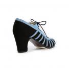 Flamenco dance Shoe Primor Suède zwart/bl.