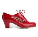Flamenco Dansschoen Ingles Calado Rood