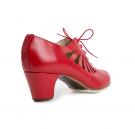 Flamenco Dansschoen Ingles Calado Rood