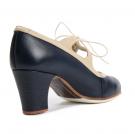 Flamenco Dansschoen Candor Blauw/Beige