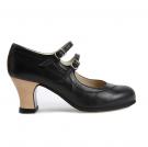 Flamenco Dansschoen Dos Correas Zwart Leder