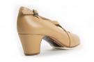 Flamenco Dansschoen Cruzado II Beige Leder