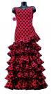 Flamenco jurk Doña Ana rood zwarte polka dots (maat M)