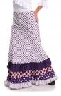 Flamenco Rok Doña Ana Lunares Paars maat L