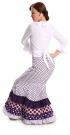 Flamenco Rok Doña Ana Lunares Paars maat L