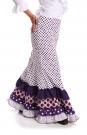 Flamenco Rok Doña Ana Lunares Paars maat L