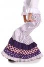 Flamenco Rok Doña Ana Lunares Paars maat L