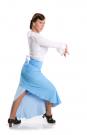 Flamenco Rok La Tate Blauw Lunares maat M