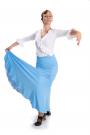 Flamenco Rok La Tate Blauw Lunares maat M