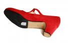 Flamencoschoen Trebol rood suede