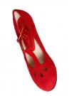Flamencoschoen Trebol rood suede