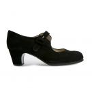 Flamenco dansschoen Tablas Suède Zwart