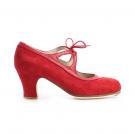 Flamenco Dansschoen Candor Suède Rood