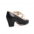 Flamenco Dansschoen Candor Zwart/Beige Suède
