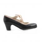 Flamenco Dansschoen Candor Zwart/Beige Suède