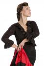 Flamenco bloes zwart met rode bollen