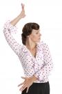 Flamenco bloes met rode stippen