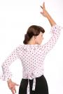 Flamenco bloes met rode stippen