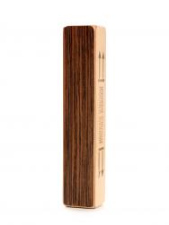 Dubbele percussie shaker donkerbruin motief