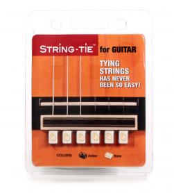 String tie in parelmoer wit