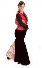 Flamenco dansrok Azabache VII Zwart met split maat XL