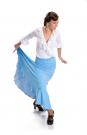 Flamenco Rok La Tate Blauw Lunares maat M